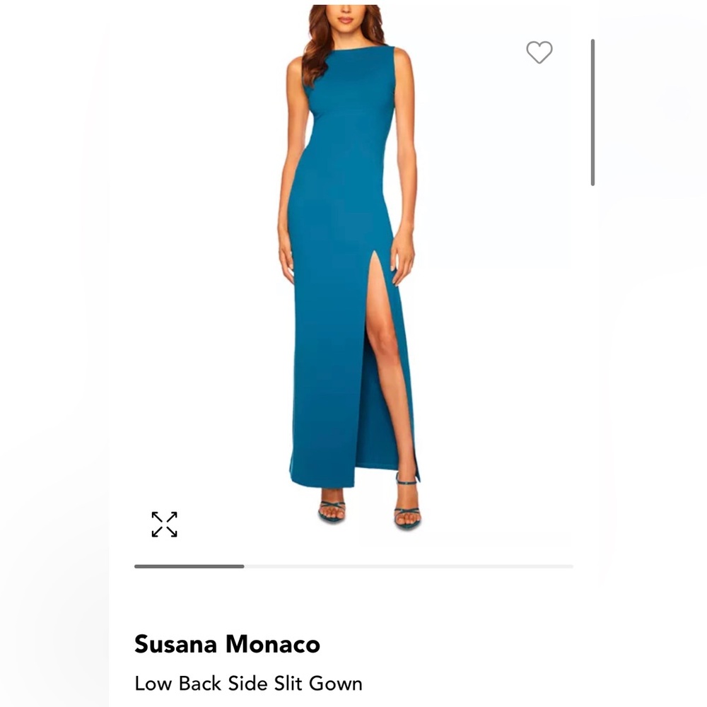 Susana Monaco - Low Back Slit Gown - XS
